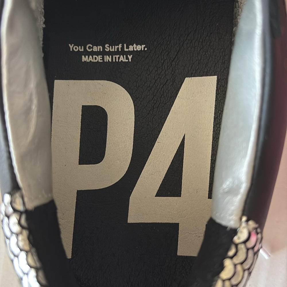 P448 Made in Italy Black Suede with Silver Metallic accent,W42=11.5/12, M=9.5-10 - Picture 7 of 16